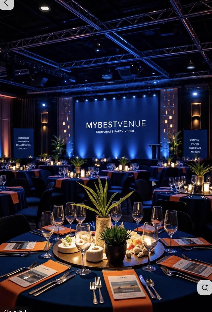 Venue prepared for an event
