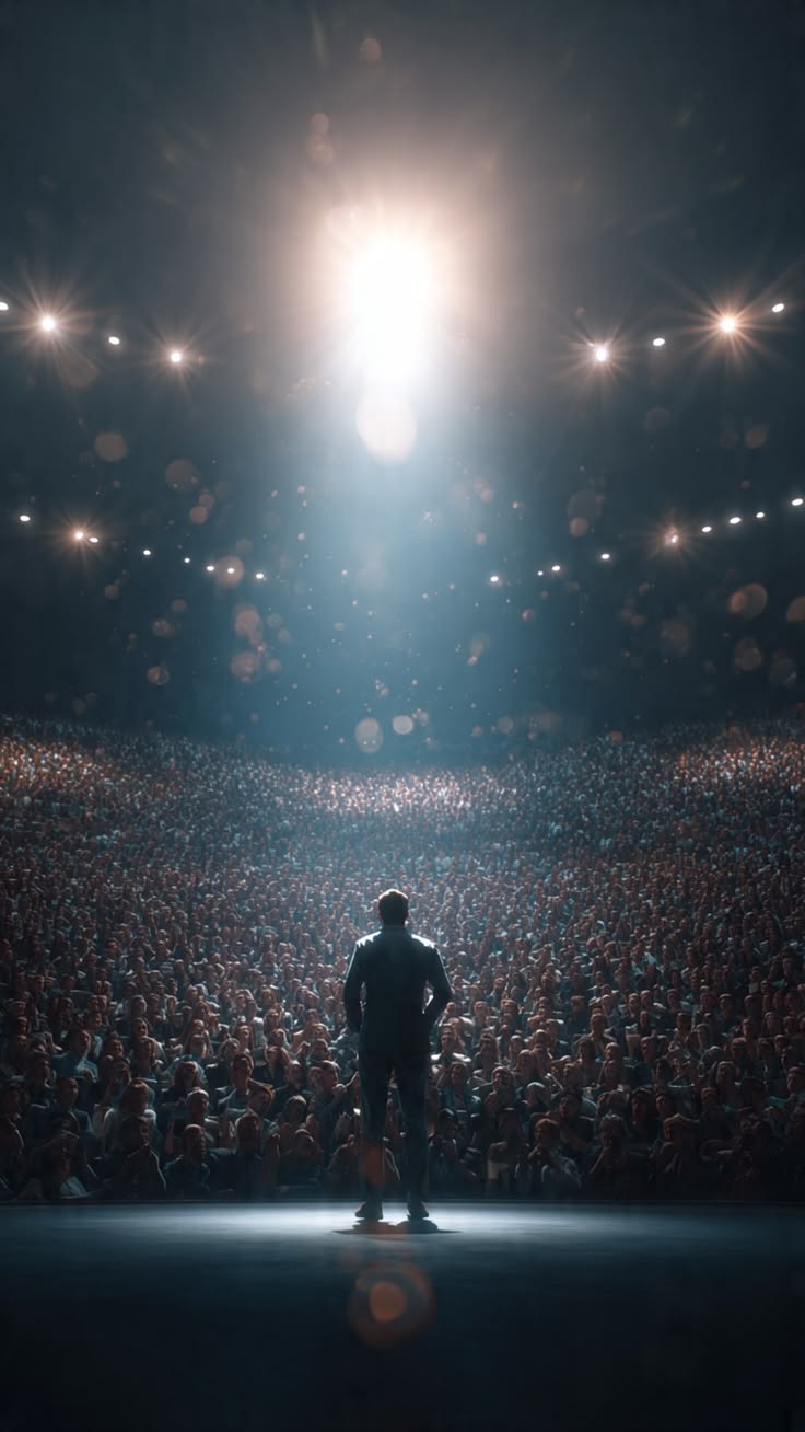 Speaker in front of an audience